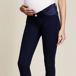 Perfect navy blue maternity skinny jeans